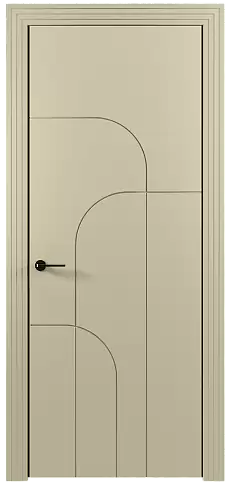 Дверь Arco Moderno Серо-оливковая эмаль (RAL 7032) без стекла