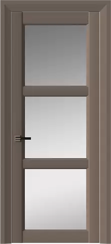 Дверь Milano Neo Classic Decoro Коричневый Тик эмаль (RAL 050-50-10) со стеклом