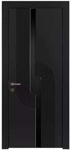Дверь Cascato Moderno Черная эмаль (RAL 9004) без стекла