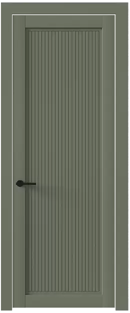 Межкомнатная дверь Tivoli З-2, Без стекла (ДГ), цвет - Серый Мох эмаль (RAL 7003)