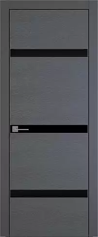 Дверь Tivoli Г-4 Графитово-серая эмаль по шпону (RAL 7024) без стекла