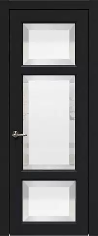Дверь Siena Porta Classic Черная эмаль (RAL 9004) со стеклом