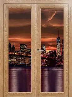 Дверь Sorrento / Сорренто В4 Дуб капучино со стеклом