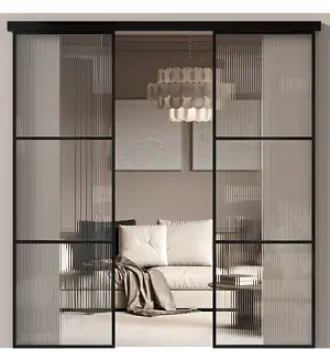 Межкомнатная дверь МКП-2, Со стеклом (ДО), цвет - Черная эмаль (RAL 9004)