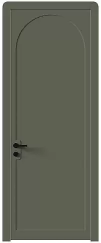 Дверь Luna Moderno Серый Мох эмаль (RAL 7003) без стекла