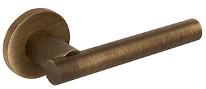 Ручка дверная PIVOT на круглой розетке, Бронза матовая