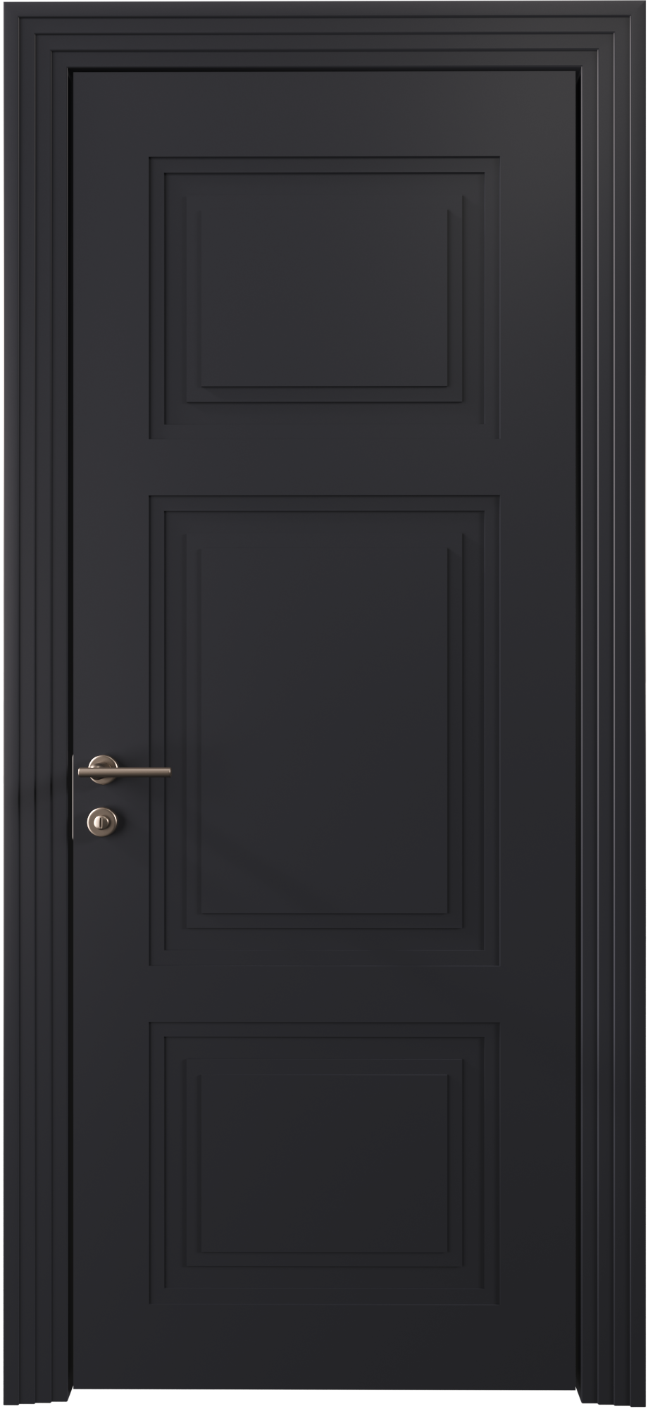 Межкомнатная дверь Siena Neo Classic Scalino, цвет - Черная эмаль (RAL ...