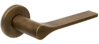 Ручка дверная на круглой розетке LONDA F03 (Бронза матовая)