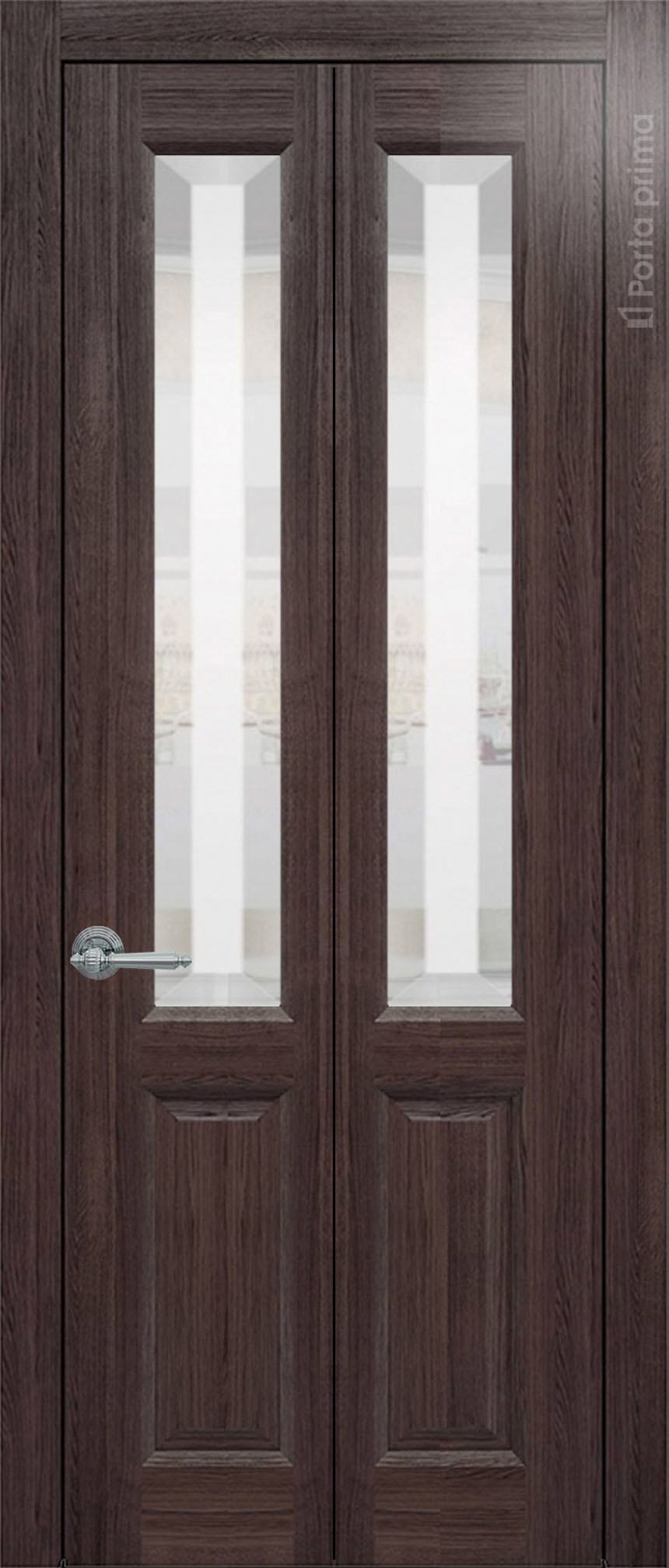 Межкомнатная дверь Porta Classic Dinastia, цвет - Венге Нуар, Со ...