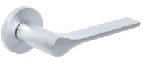 Ручка дверная на круглой розетке LONDA F05 (Хром матовый)