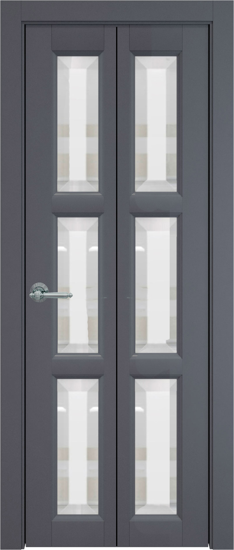 Межкомнатная дверь Porta Classic Milano, цвет - Графитово-серая эмаль ...