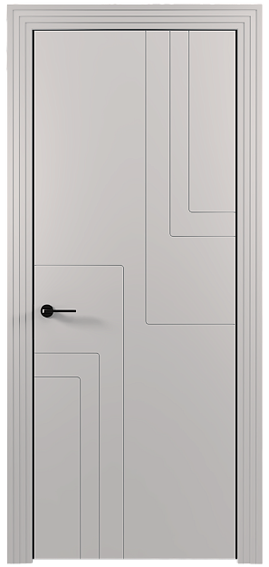 Межкомнатная дверь Futuro, Без стекла (ДГ), цвет - Серая эмаль (RAL 7047)