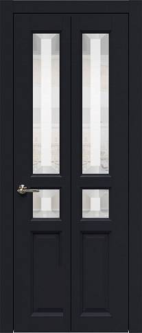 Дверь Imperia-R Книжка Porta&nbsp;Classic Черная эмаль (RAL 9004) со стеклом