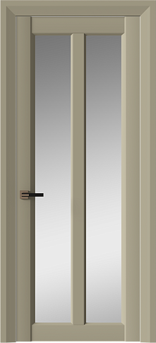 Дверь Prato Neo Classic Decoro / Прато Нео Классик Декоро Серое Льняное волокно эмаль (RAL 075-70-10) со стеклом
