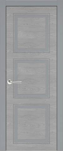 Дверь Milano Neo&nbsp;Classic Серебристо-серая эмаль по шпону (RAL 7045) без стекла
