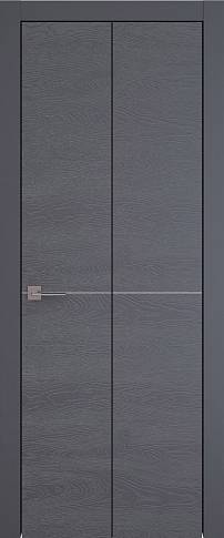 Дверь Tivoli Б-2 Книжка Графитово-серая эмаль по шпону (RAL 7024) без стекла
