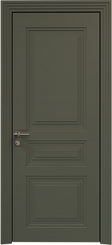 Дверь Imperia-R Neo Classic Scalino Серый Мох эмаль по шпону (RAL 7003) без стекла