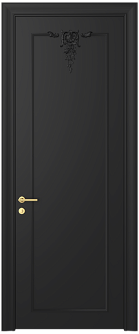 Дверь Tivoli / Тиволи А-1 Черная эмаль (RAL 9004) без стекла