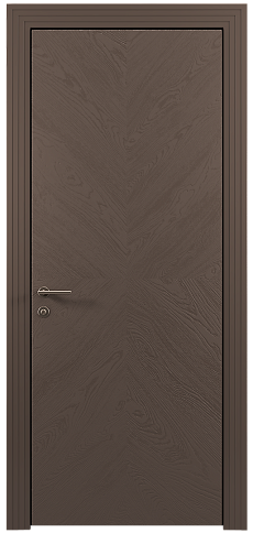 Дверь Tivoli И-1 Коричневый Тик эмаль по шпону (RAL 050-50-10) без стекла