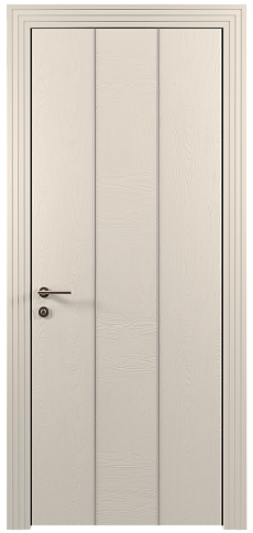 Дверь Tivoli Б-1 Бежевая эмаль по шпону (RAL 9010) без стекла