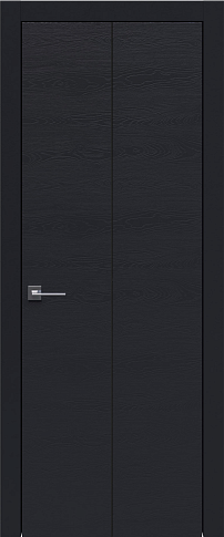 Дверь Tivoli А-2 Книжка Черная эмаль по шпону (RAL 9004) без стекла