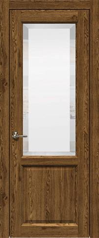Дверь Dinastia Porta Classic Дуб коньяк со стеклом