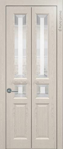 Дверь Imperia-R Книжка Porta Classic Дуб шампань со стеклом