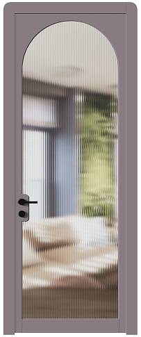 Дверь Luna Moderno Серо-Розовый мордовник эмаль (RAL 020-60-05) со стеклом