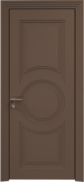 Межкомнатная дверь Ravenna Neo Classic Scalino, цвет - Коричневый Тик эмаль по шпону (RAL 050-50-10), Без стекла (ДГ)