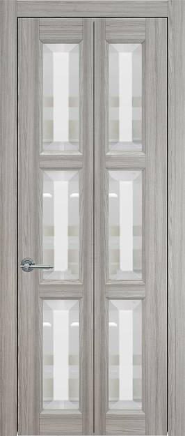 Межкомнатная дверь Milano Porta Classic / Милано Порта Классик Книжка, Со стеклом (ДО), цвет - Орех пепельный