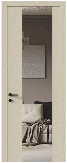 Межкомнатная дверь Tivoli / Тиволи Е-1, Со стеклом (ДО), цвет - Версилк крем