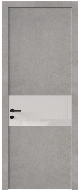 Межкомнатная дверь Tivoli / Тиволи Е-4, Со стеклом (ДО), цвет - Белый камень