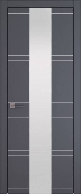Межкомнатная дверь Tivoli / Тиволи Ж-2, Со стеклом (ДО), цвет - Графитово-серая эмаль (RAL 7024)