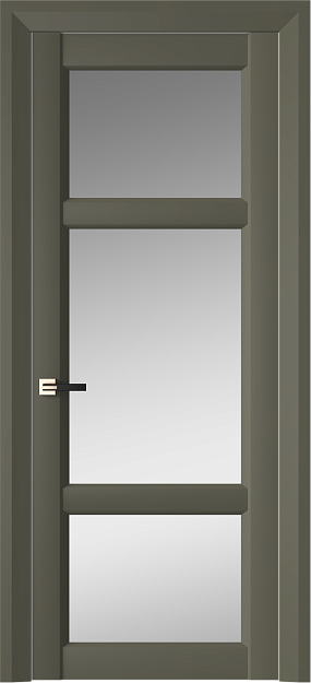 Межкомнатная дверь Siena Neo Classic Decoro, Со стеклом (ДО), цвет - Серый Мох эмаль (RAL 7003)
