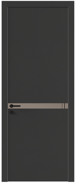 Межкомнатная дверь Tivoli / Тиволи Б-4, Со стеклом (ДО), цвет - Диамант серый