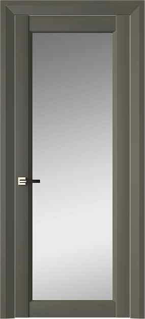 Межкомнатная дверь Domenica Neo Classic Decoro, Со стеклом (ДО), цвет - Серый Мох эмаль (RAL 7003)