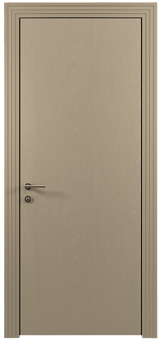 Дверь Tivoli А-1 Серое Льняное волокно эмаль по шпону (RAL 075-70-10) без стекла