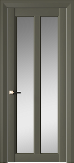 Межкомнатная дверь Prato Neo Classic Decoro, Со стеклом (ДО), цвет - Серый Мох эмаль (RAL 7003)