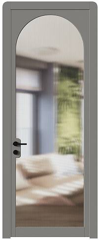 Дверь Luna Moderno / Луна Модерно Серая стяжка эмаль (RAL 060-60-05) со стеклом