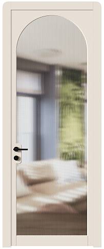Дверь Luna Moderno / Луна Модерно Бежевое Ядро Миндаля эмаль (RAL 070-85-05) со стеклом