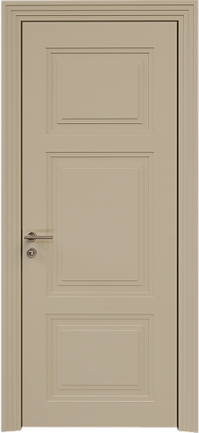 Дверь Siena Neo Classic Scalino Серое Льняное волокно эмаль по шпону (RAL 075-70-10) без стекла