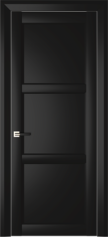 Дверь Milano Neo Classic Decoro / Милано Нео Классик Декоро Черная эмаль (RAL 9004) без стекла