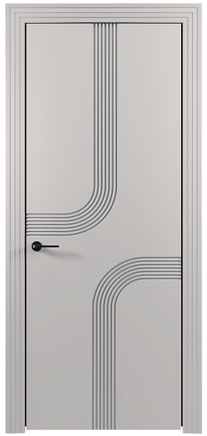 Межкомнатная дверь Armonia, Без стекла (ДГ), цвет - Серая эмаль (RAL 7047)