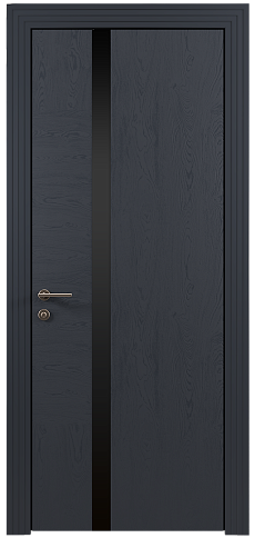 Дверь Tivoli Д-1 Графитово-серая эмаль по шпону (RAL 7024) без стекла