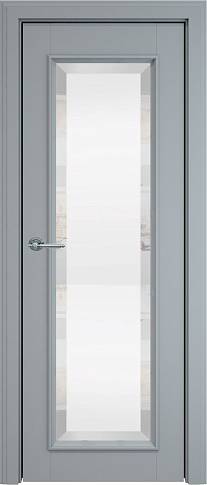 Дверь Domenica Porta Classic LUX Серебристо-серая эмаль (RAL 7045) со стеклом