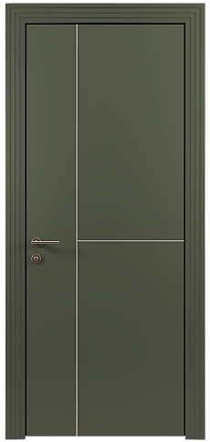 Дверь Tivoli / Тиволи Г-1 Серый Мох эмаль (RAL 7003) без стекла