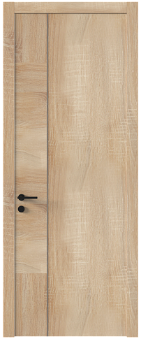 Дверь Tivoli / Тиволи В-1 Дуб сонома светлый без стекла