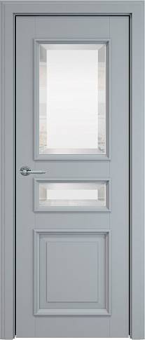 Дверь Imperia-R Porta Classic LUX Серебристо-серая эмаль (RAL 7045) со стеклом