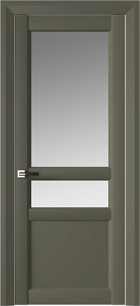 Межкомнатная дверь Imperia-R Neo Classic Decoro, Со стеклом (ДО), цвет - Серый Мох эмаль (RAL 7003)
