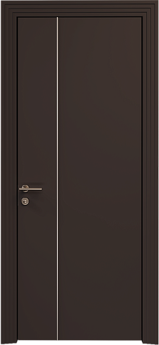 Дверь Tivoli / Тиволи В-1 Чёрный Базальт эмаль (RAL 040-30-05) без стекла